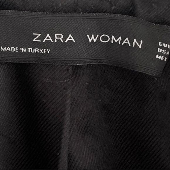 ZARA STRAIGHT CUT SHOULDER PAD WOOL  BLEND COAT  6 - Picture 6 of 7